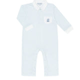 Blue Herringbone Playsuit