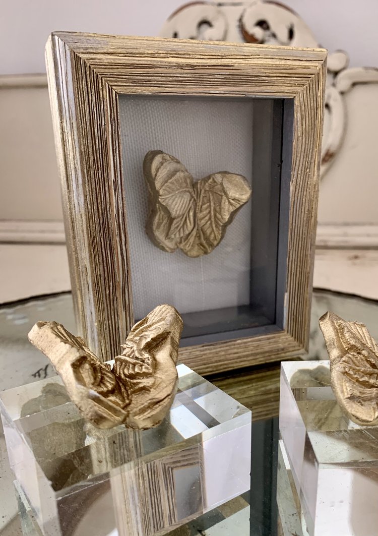 Small Intaglio Shadowbox Butterflies by E Polland