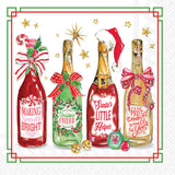 Christmas Bottles Beverage Napkin