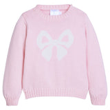 Intarsia Sweater Light Pink Bow