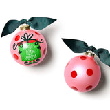 Pink Santa's Helper Ornament