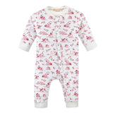 Puppy Noel Toile Printed Pima Zipped Coverall