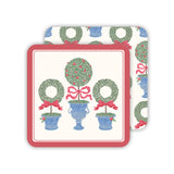 Holiday Topiary Trio Square Coaster