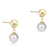 Classic 8mm Ball Drop Stud Pearl