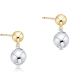 Classic 8mm Ball Drop Stud Mixed Metal