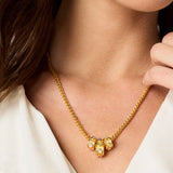 Cobblestone Loop Necklace-Multi Stone Cat's Eye