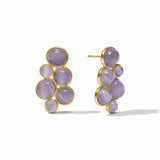 Cobblestone Statement Earring-Blue Cat's Eye