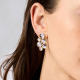 Cobblestone Statement Earring-Blue Cat's Eye