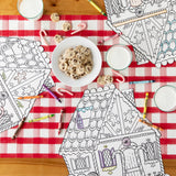 Die Cut Gingerbread House Coloring Placemat