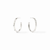 Crescent Stone Hoop