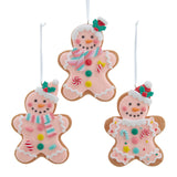Claydough Pink Gingerbread Man Ornament