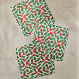 Festive Holly Dishcloth Set