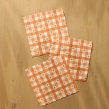 Pumpkin Check Dishcloth Set