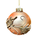 Winter Cream Embossed Gold Ornament