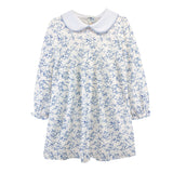 Blue Romantic Toile Printed Pima Dress