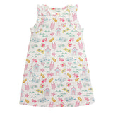 summer fun printed dress w/ruffles