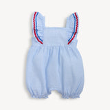 Seersucker Stripe Flutter Sleeve Romper