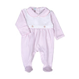 Lola Pink Stripes Bib Footie