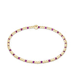 Hope Sincerity Pattern 2mm Bracelet Fuchsia