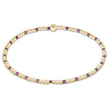 Hope Sincerity Pattern 2mm Bracelet Pink Metallic