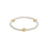 egirl Signature Cross 4mm Pearl Bracelet