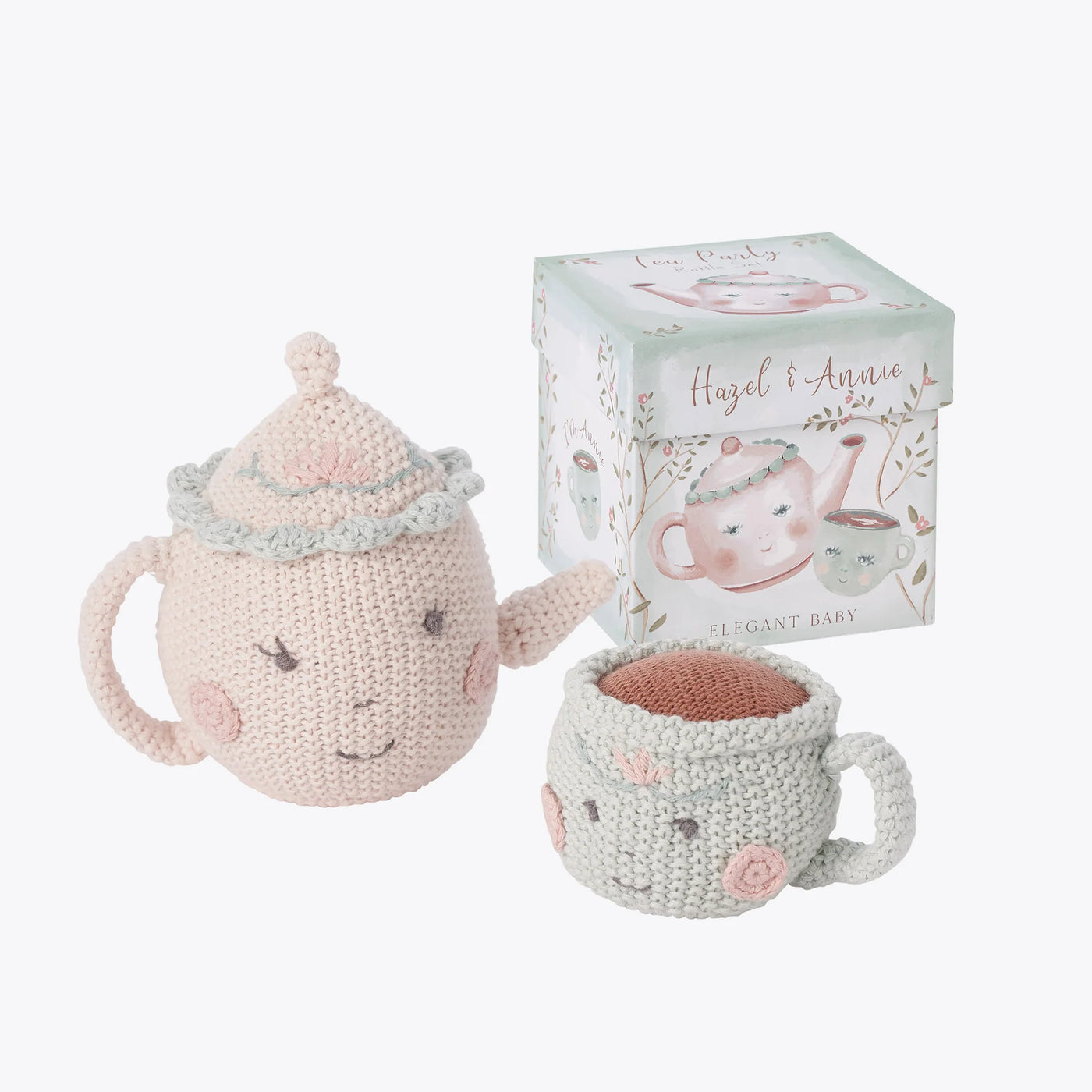 Hazel & Annie Teapot and Teacup Rattles