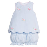 Watermelon Embroidered Bow Back Bloomer Set
