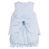 Watermelon Embroidered Bow Back Bloomer Set