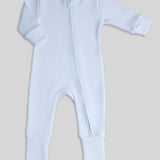 Mike Quilted Blue Zipper Romper