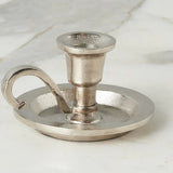Chamberstick Candle Holder, Small, Silver