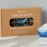 Blue Tones Glass Pinch Pots