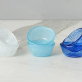Blue Tones Glass Pinch Pots
