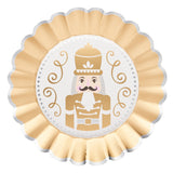 Gilded Nutcracker Scalloped Dinner Plate