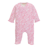 Pink In Bloom Printed Pima Footie