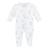 dreamy air balloons blueprinted zipped footie