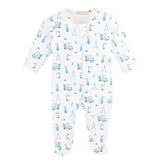 light blue golf zipped footie