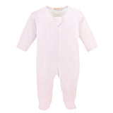 pink stripes iii printed zipped footie