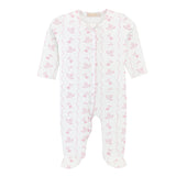 sugarplum steps zipper footie w/ruffles