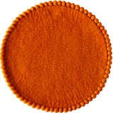 Burnt Orange Pom Pom Placemat