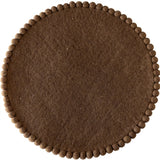 Dark Brown Pom Pom Felt Placemat