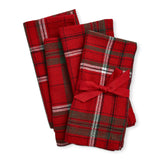 Sleigh Ride Holiday Plaid Napkin S/4