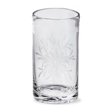 Fleur Etched Glass Tumbler