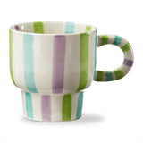 Ava Stripe Mug Green Multi
