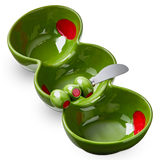 Olive 3-Part Server & Spreader Set of 2
