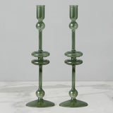 Emerald Glass Candlestick