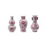 Pink Floral Stoneware Vase