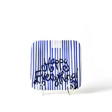 Indigo Skinny Stripe Mini Happy Everything! Squar