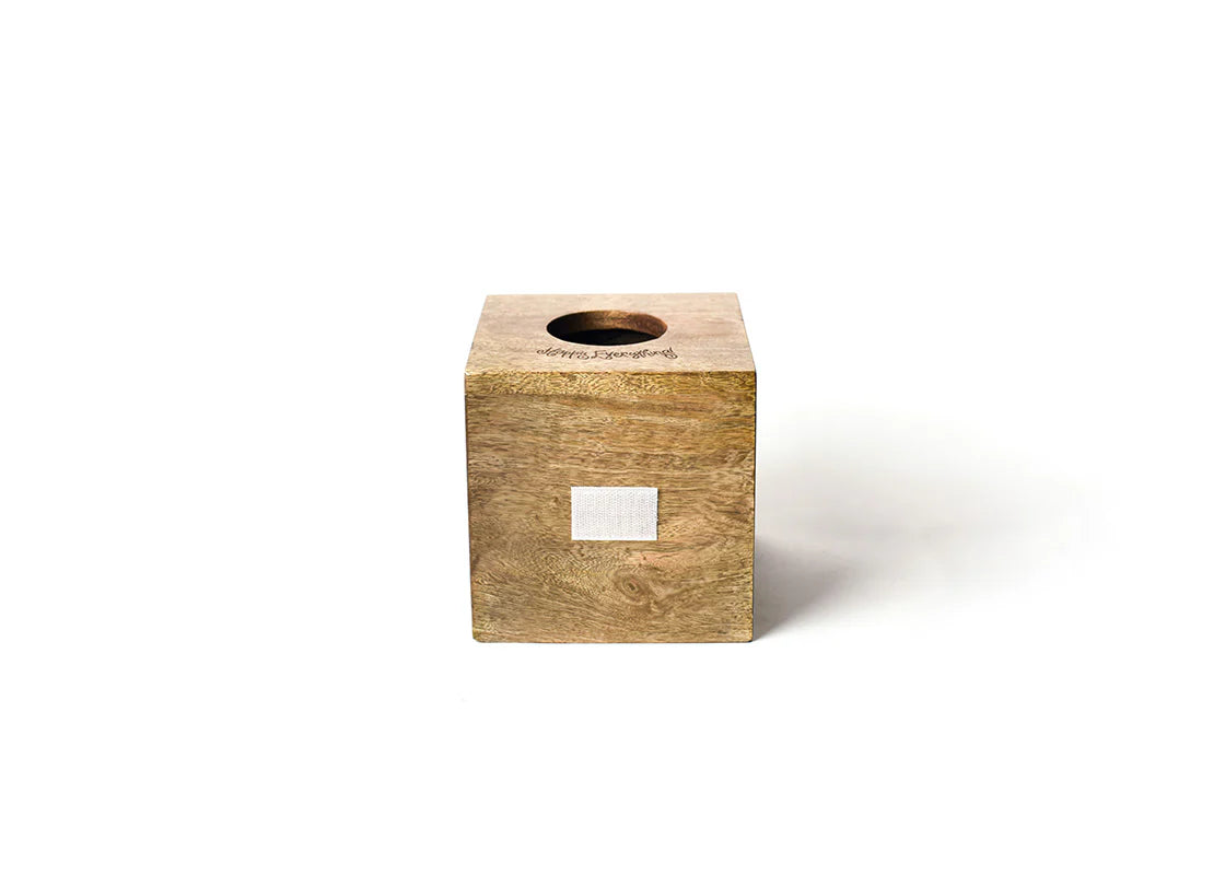 Happy Everything Mini Wood 5 Tissue Box
