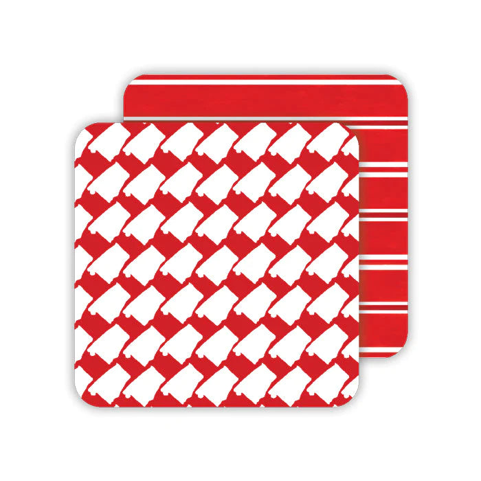 Red Alabama Paper Square Coasters