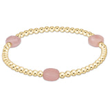 Admire Gem 3mm Gold Bracelet Pink Opal